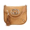 Bolso para llevar al hombro Gucci  Blondie en ante beige y cuero beige - 360 thumbnail