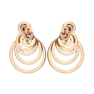 De Grisogono Gypsy earrings in pink gold and diamonds