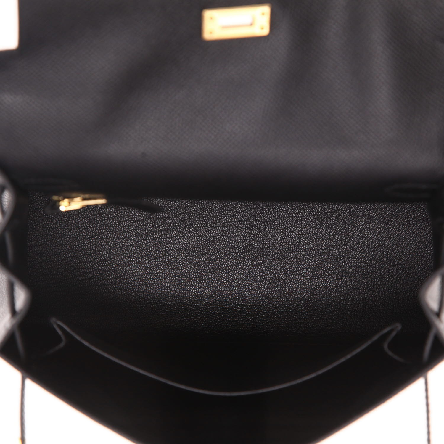 Borsa Hermès  Kelly 25 cm in pelle Epsom nera - Detail D3