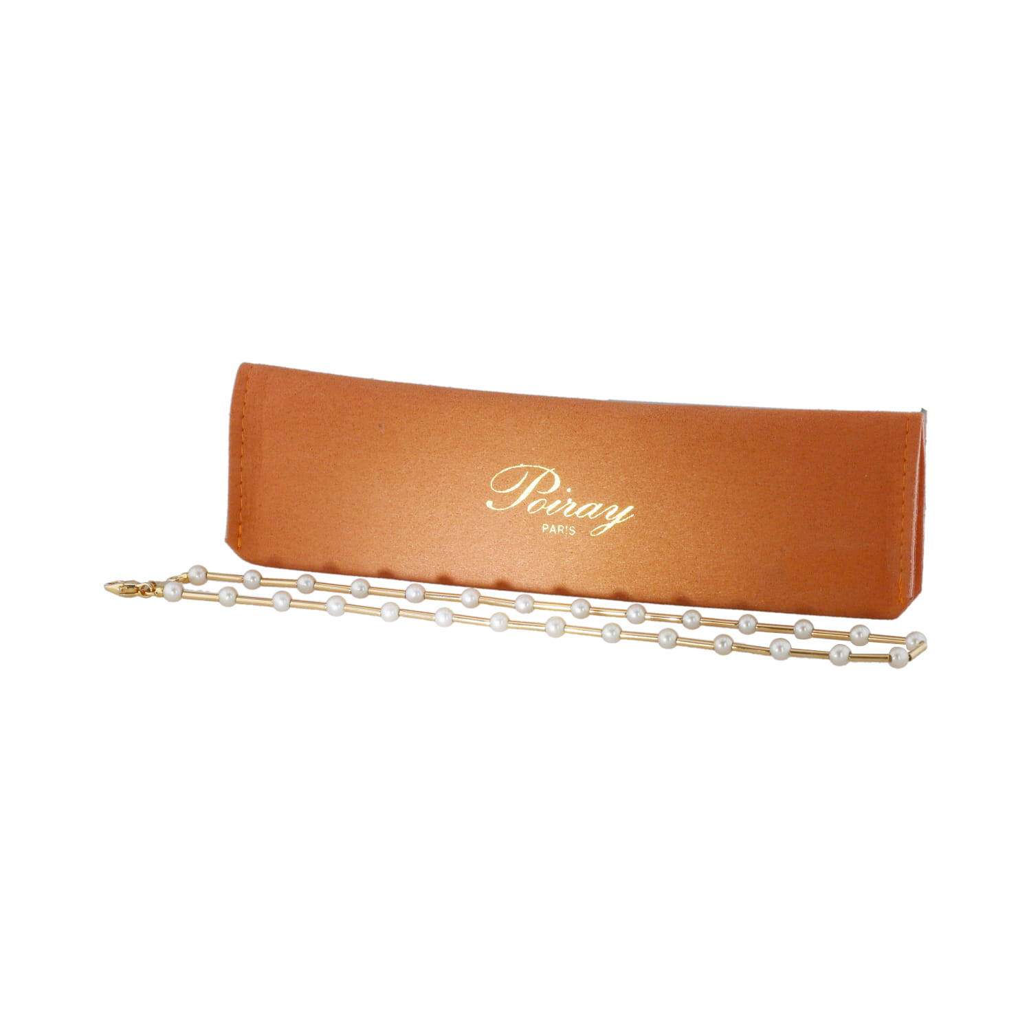 Poiray Fuseau necklace in yellow gold and cultured pearls - Detail D2