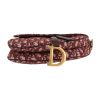 Bolso de mano Dior  Saddle en lona monogram color burdeos y cuero color burdeos - Detail D1 thumbnail