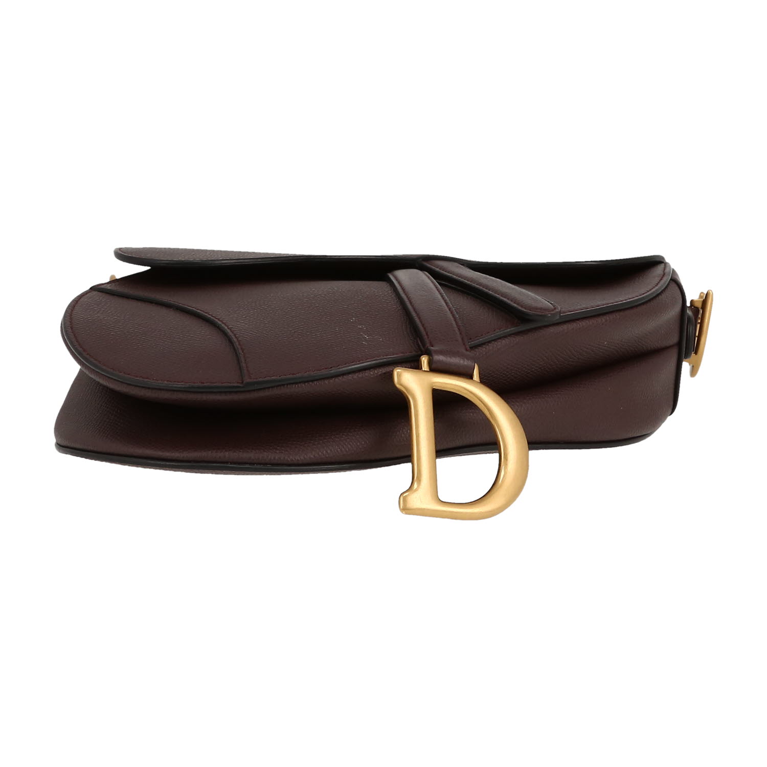 Borsa Dior  Saddle modello medio  in pelle martellata plum - Detail D1