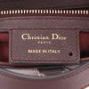 Dior  Saddle medium model  handbag  in plum grained leather - Detail D2 thumbnail