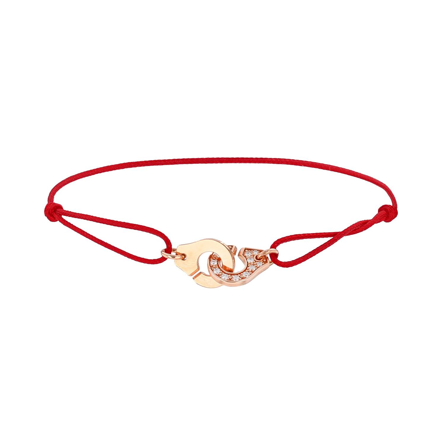 Bracciale Dinh Van Menottes R8 in oro giallo e nylon