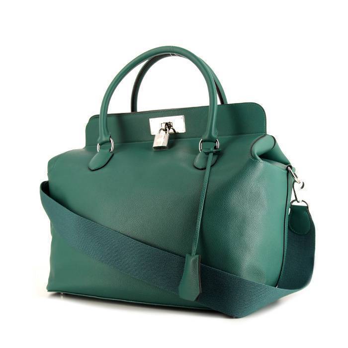 Hermès Tool Box 24 hours bag in Vert Veronese Evergrain leather