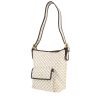Borsa a tracolla Celine  Vintage in tela "Triomphe" bianca e pelle marrone - 00pp thumbnail