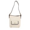 Celine  Vintage shoulder bag  in white "Triomphe" canvas  and brown leather - 360 thumbnail