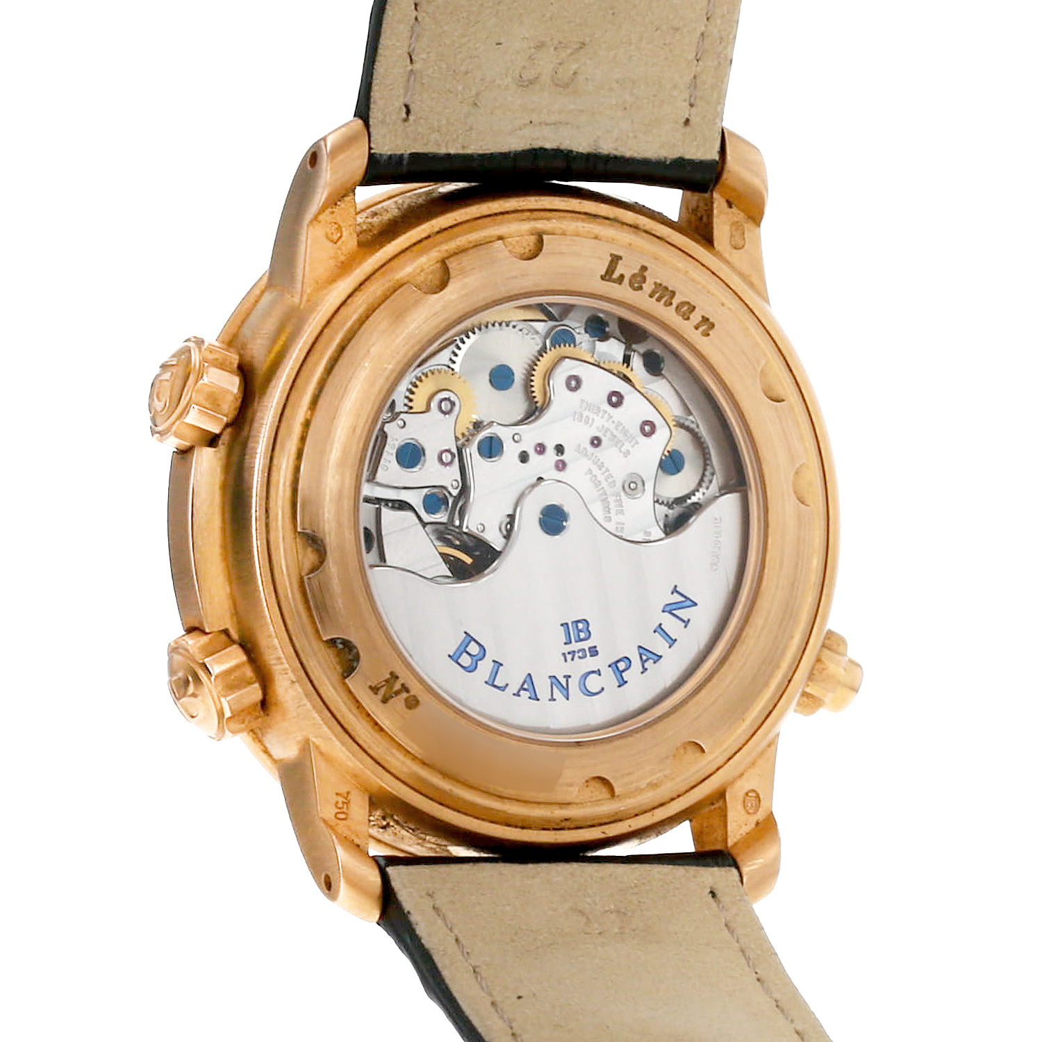 Blancpain Leman GMT Alarm watch in rose gold, circa 2000 - Detail D3