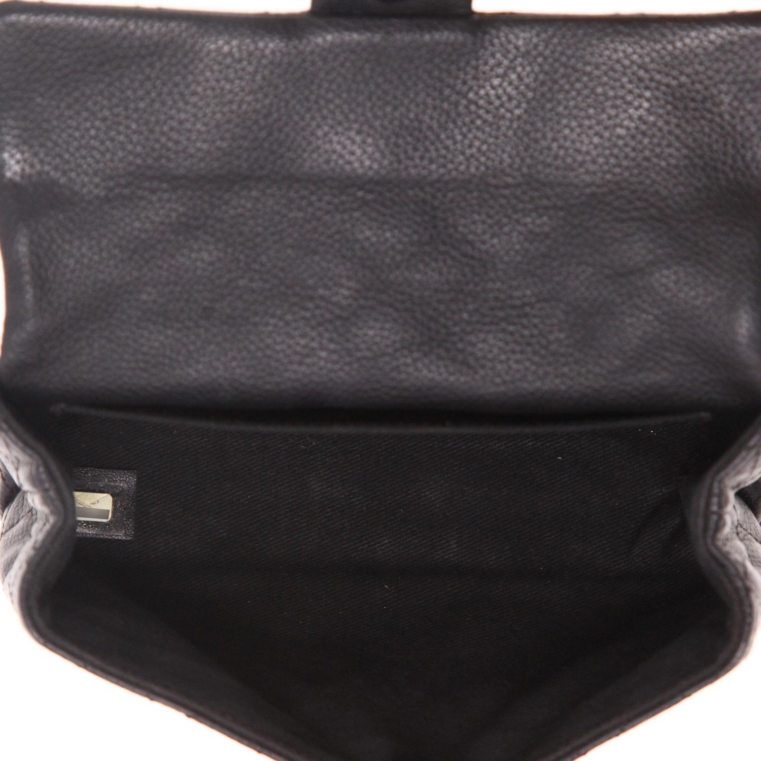 Chanel   clutch-belt  in black quilted grained leather - Detail D3