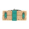 Hermès  Kelly 20 cm Picnic handbag  wicker  and Vert Veronese Swift leather - Detail D1 thumbnail