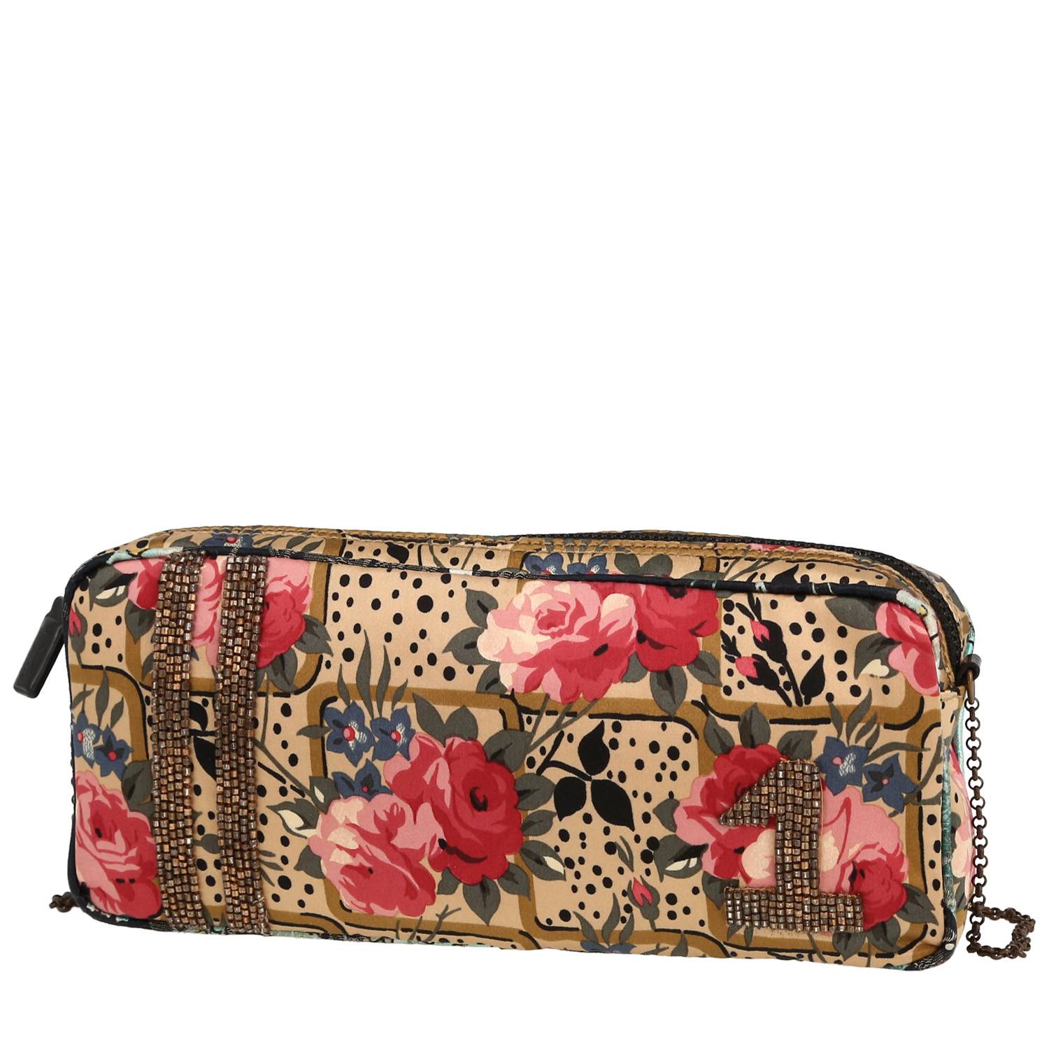 Bolsito de mano Dior  Vintage en satén beige