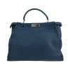 Fendi  Peekaboo handbag  in blue grained leather - 360 thumbnail