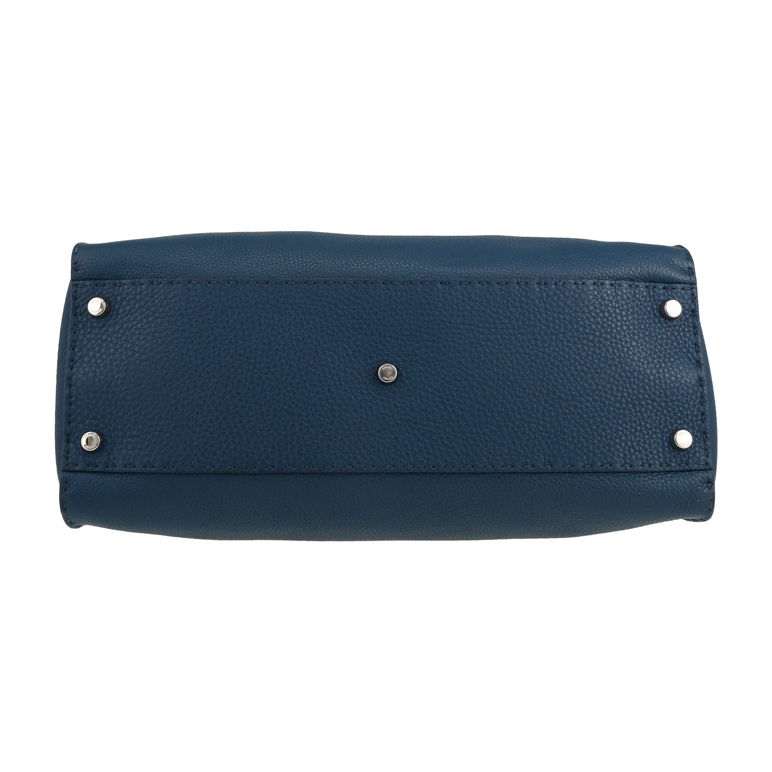 Fendi  Peekaboo handbag  in blue grained leather - Detail D1