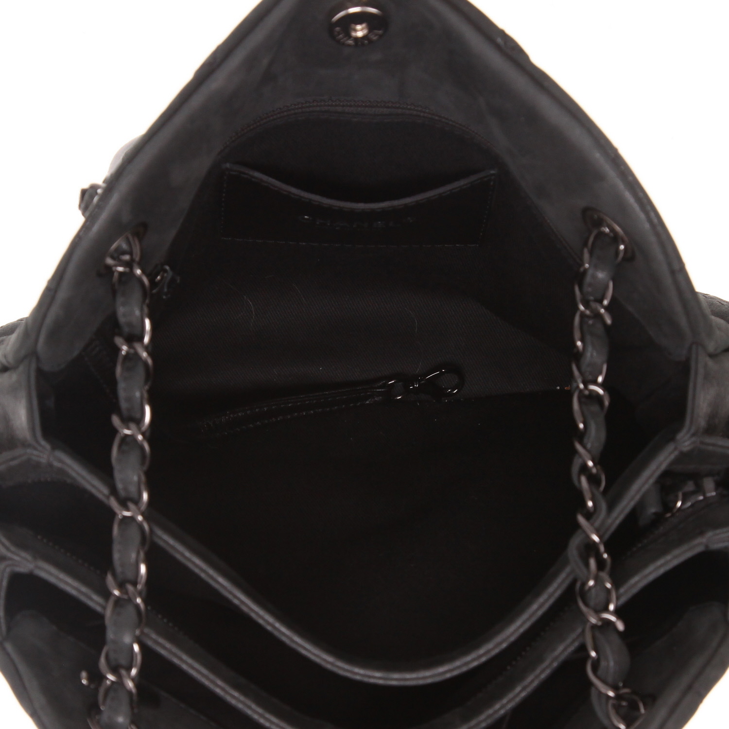Borsa Chanel  Mademoiselle in pelle iridescente nera - Detail D3