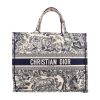 Dior  Book Tote shopping bag  in blue and beige canvas - Detail D1 thumbnail