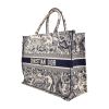 Sac cabas Dior  Book Tote en toile bleue et beige - Detail D2 thumbnail