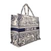 Dior  Book Tote shopping bag  in blue and beige canvas - Detail D3 thumbnail