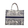 Dior  Book Tote shopping bag  in blue and beige canvas - Detail D5 thumbnail