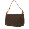 Borsa Louis Vuitton  Pochette accessoires in tela monogram marrone e pelle naturale - 00pp thumbnail