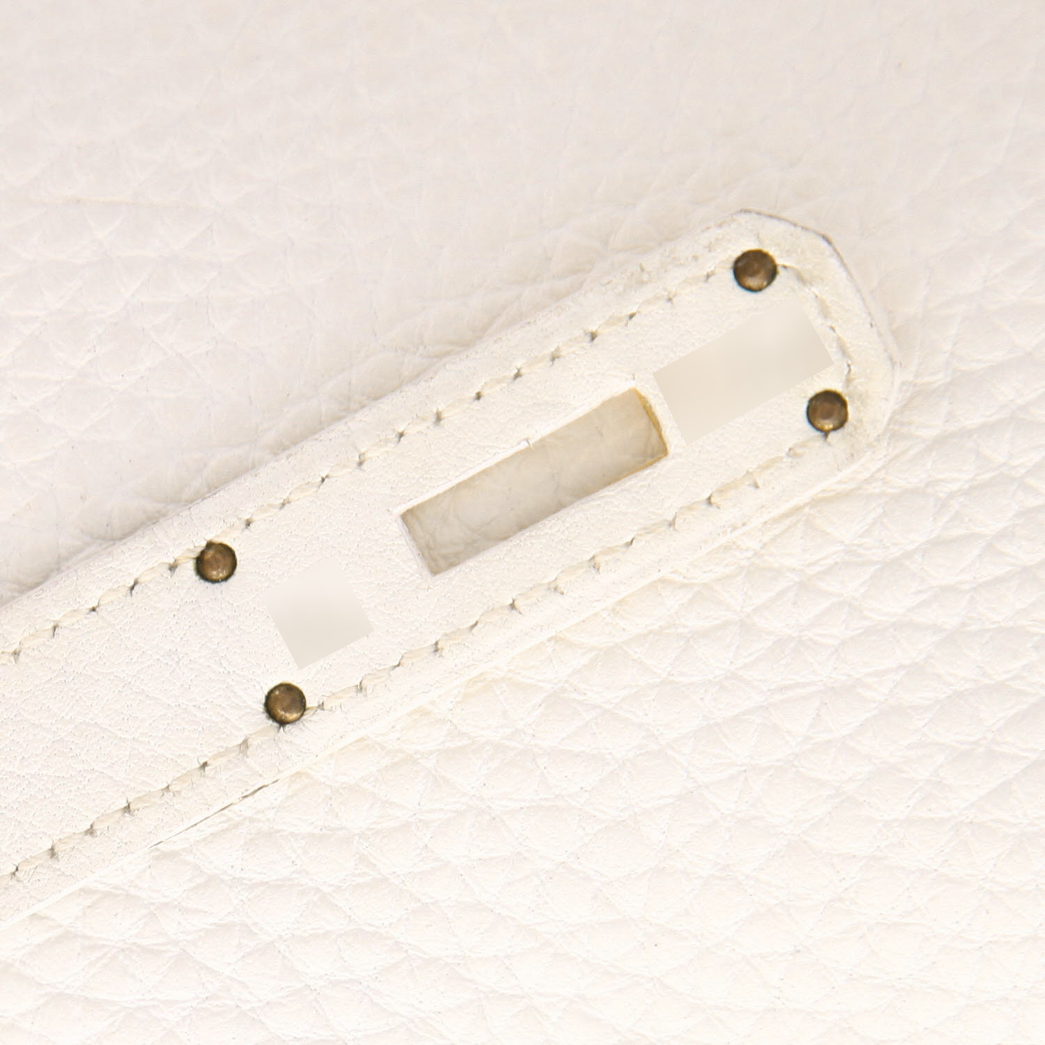 Hermès  Birkin 35 cm handbag  in white togo leather - Detail D3