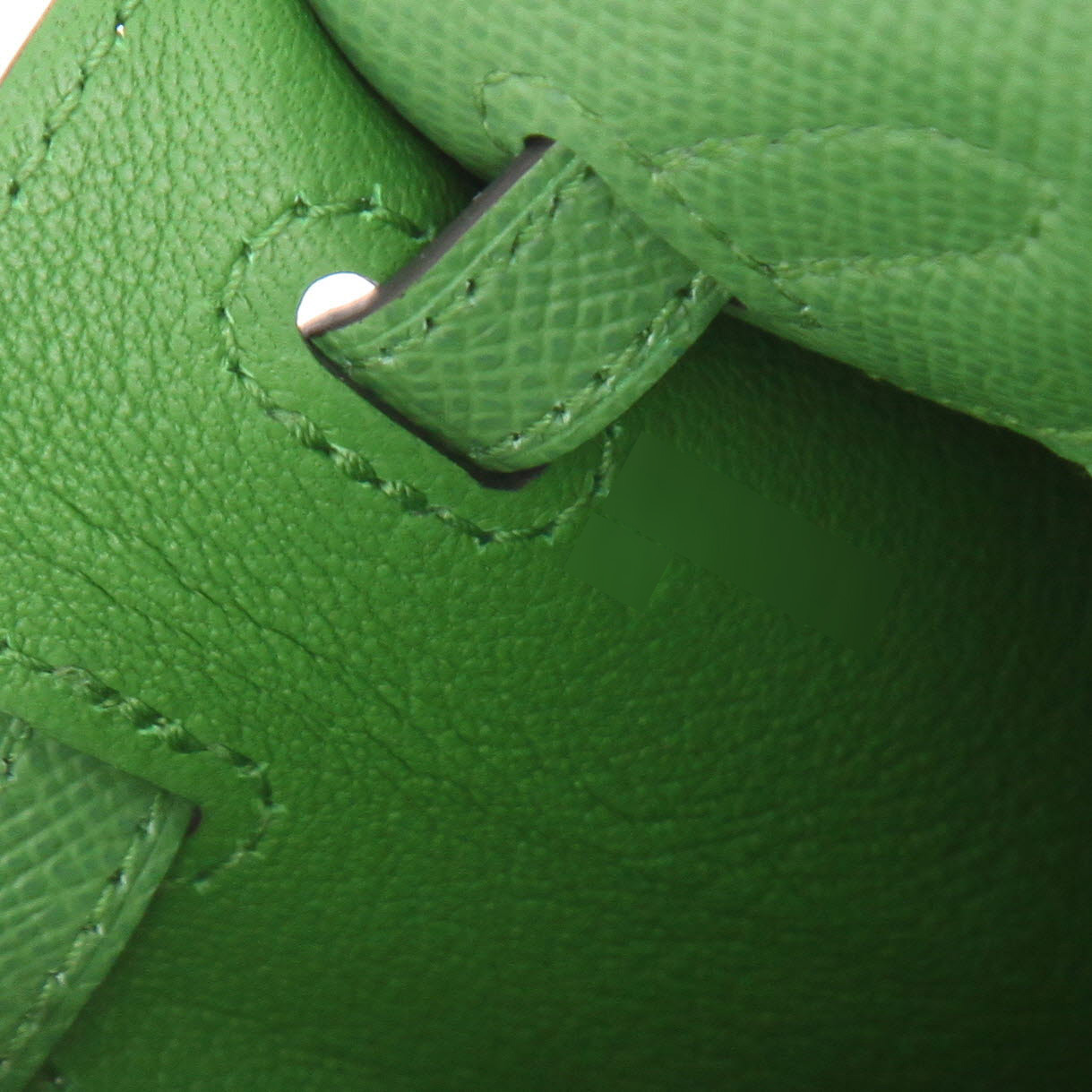 Hermès  Kelly 25 cm handbag  in Vert Yuka epsom leather - Detail D4