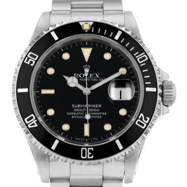 Montre Rolex Submariner Date en acier Ref: Rolex - 16610  Vers 1989