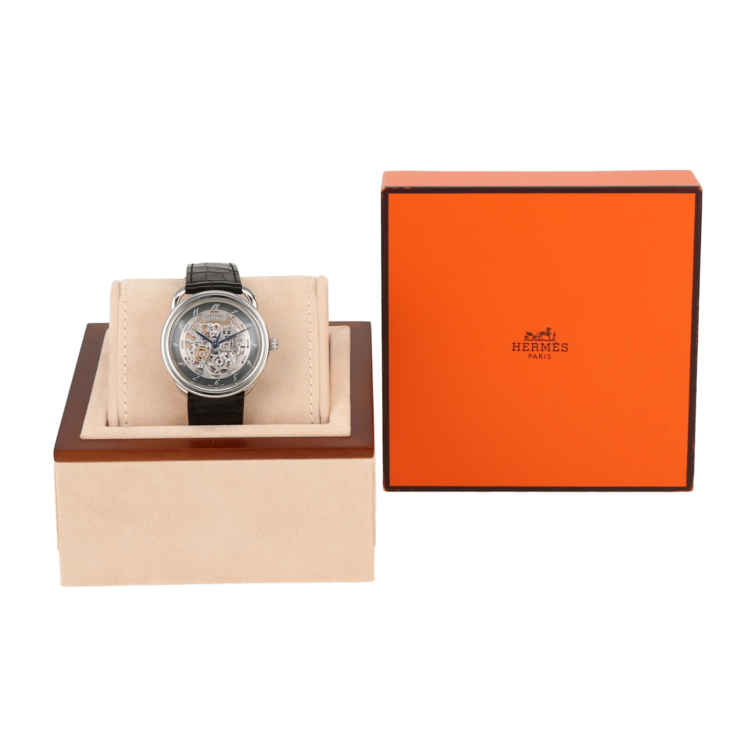 Montre Hermès Arceau Squelette en acier Ref: Hermès - AR6.710  Vers 2010 - Detail D2