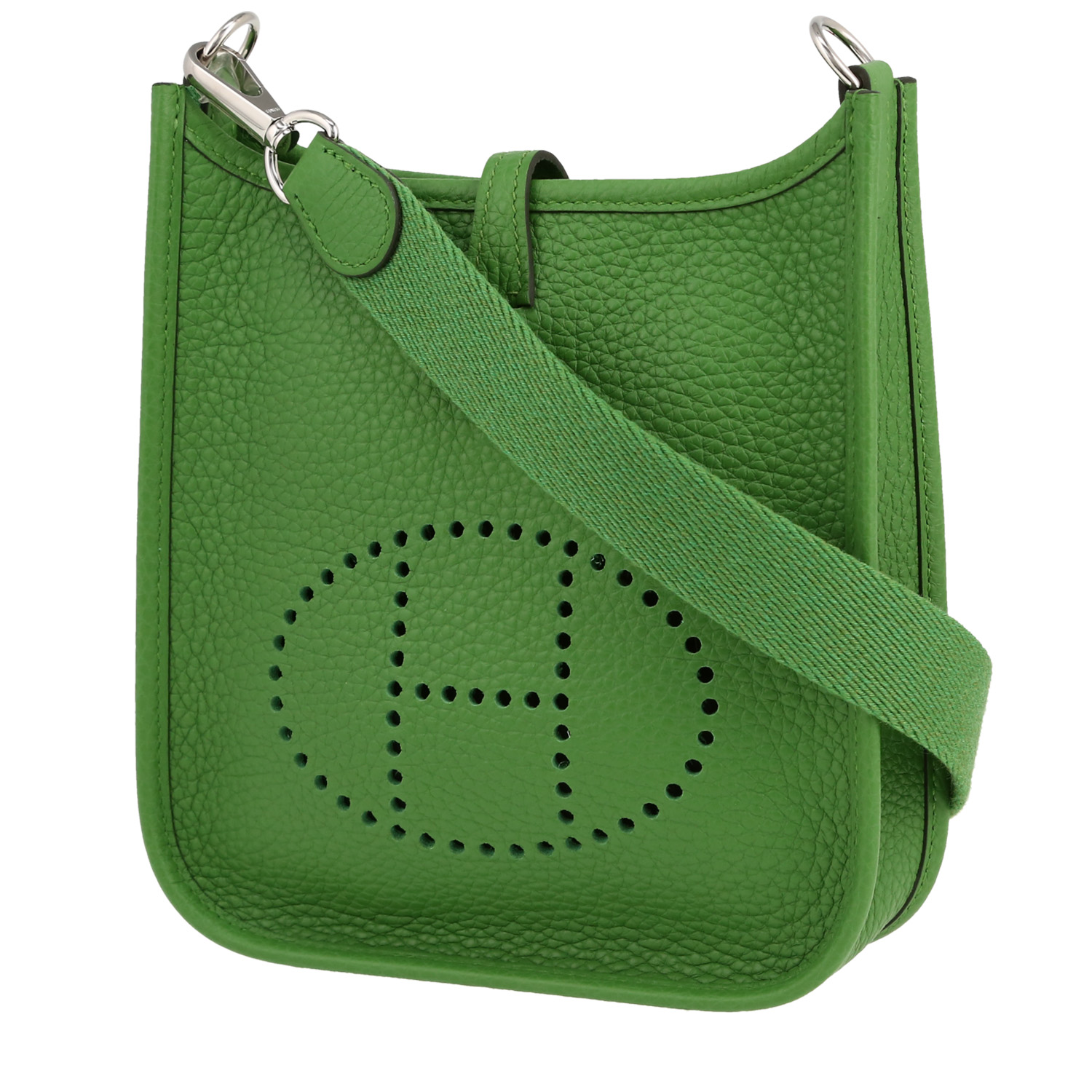 Mini Evelyne Shoulder Bag In Vert Yuka Togo Leather