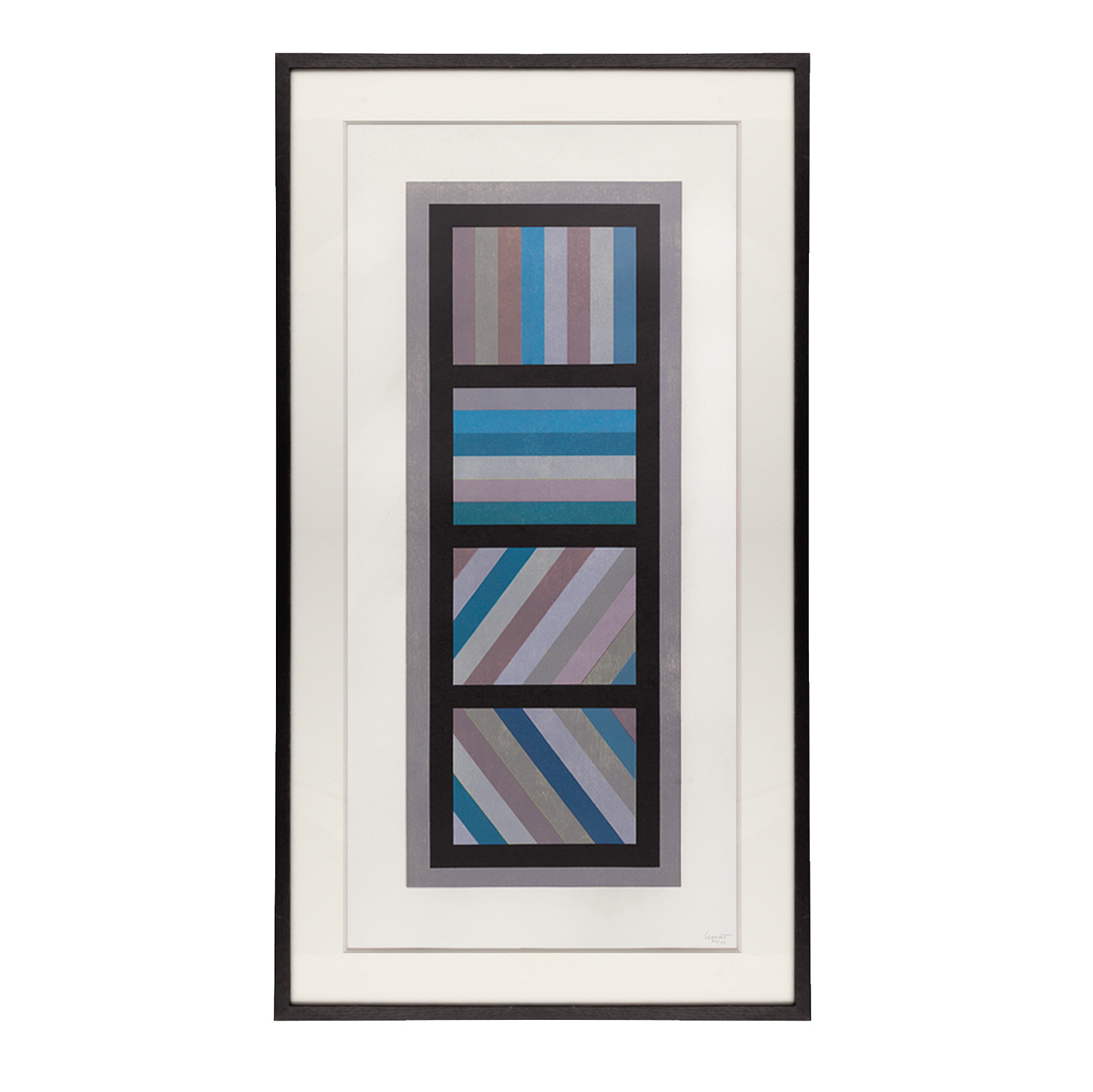 Sol Lewitt (1928-2007), Bands of Color in Four Directions (Vertical) - 1995 - Detail D2