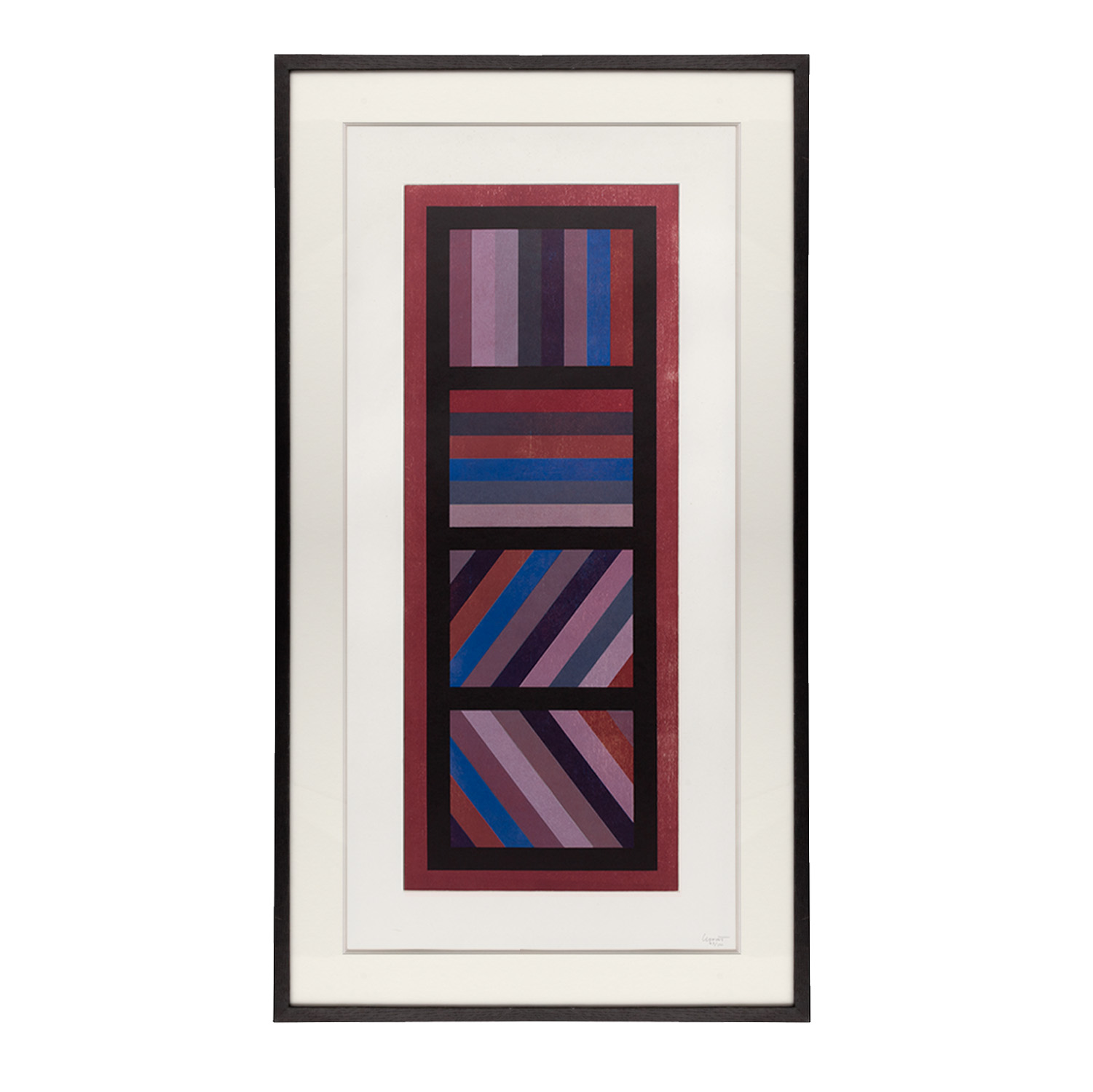 Sol Lewitt (1928-2007), Bands of Color in Four Directions (Vertical) - 1995 - Detail D3
