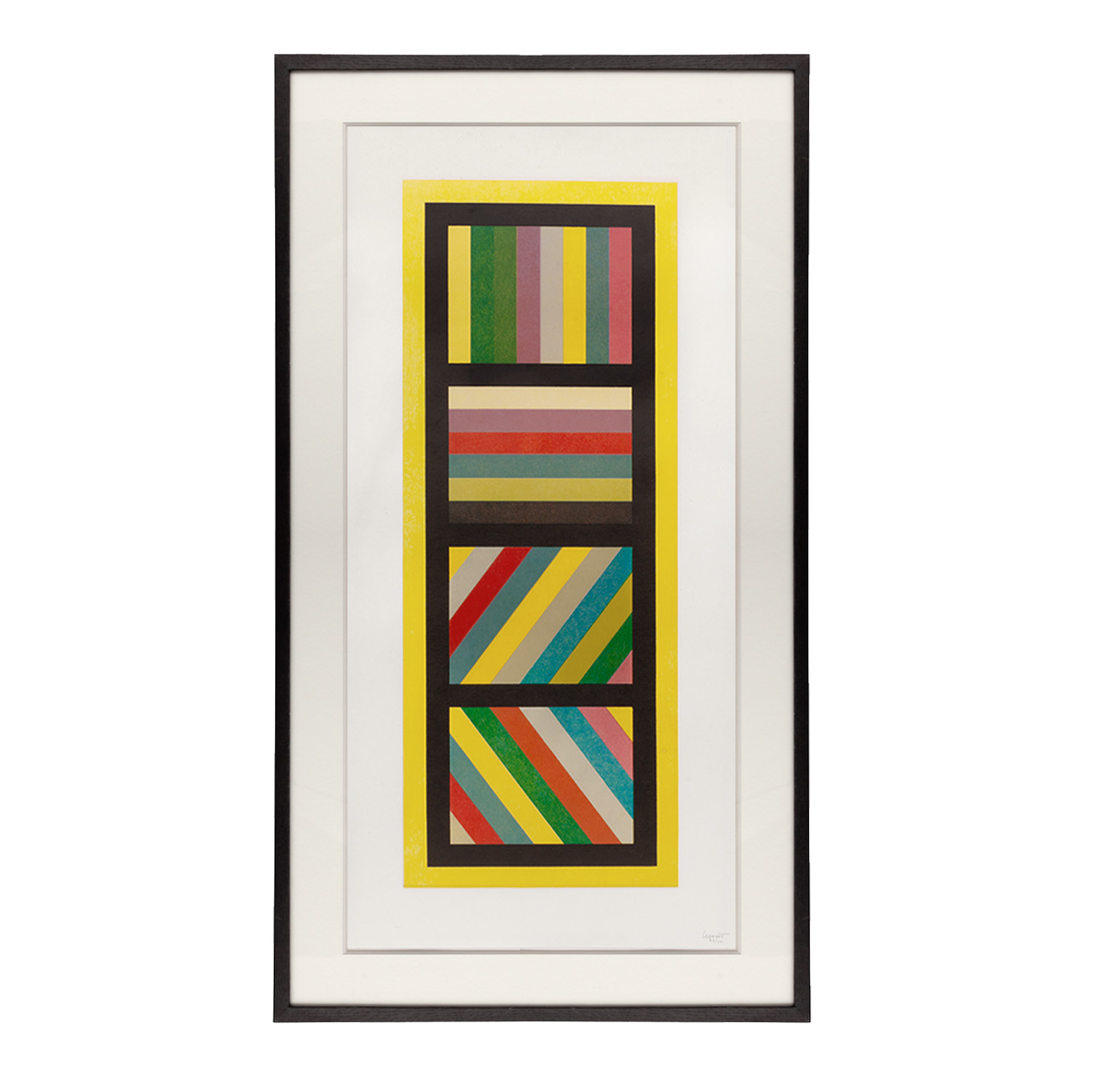 Sol Lewitt (1928-2007), Bands of Color in Four Directions (Vertical) - 1995 - Detail D4