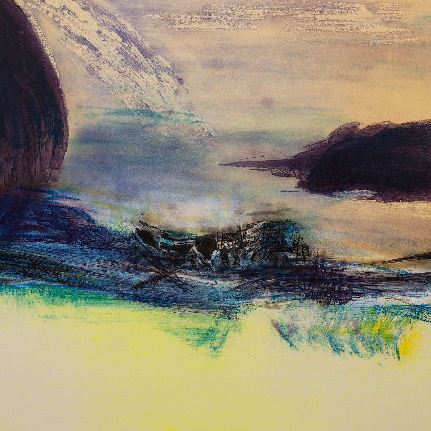 Zao Wou-Ki (1920-2013), Sans titre - 1974 - Detail D1