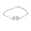 Bracelet Fred Chance Infinie en or rose, diamants et laque - 00pp thumbnail