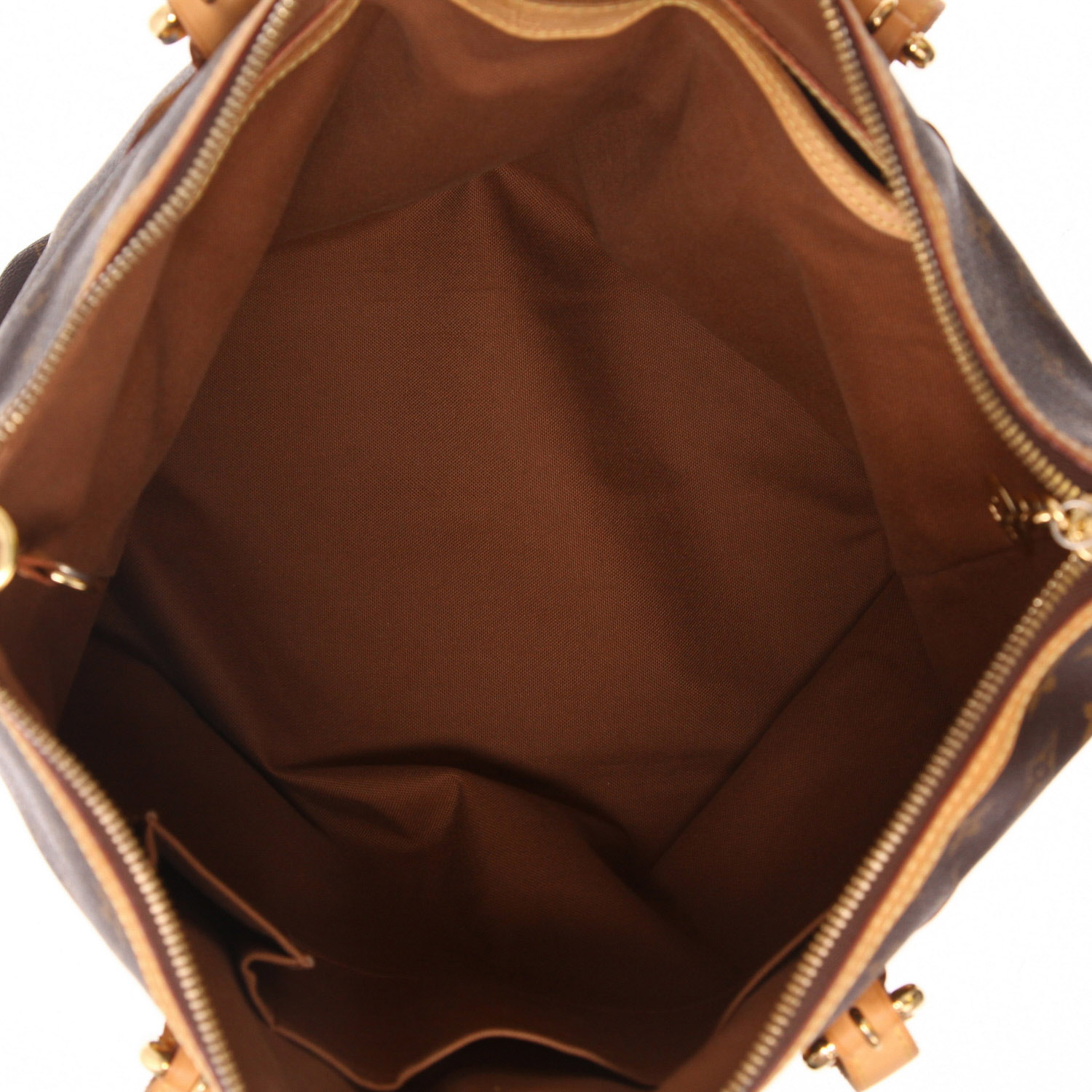 Bolso de mano Louis Vuitton  Palermo en lona Monogram marrón y cuero natural - Detail D3