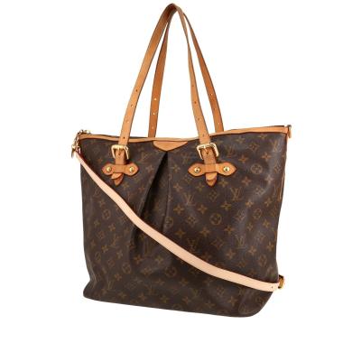 Bolso de mano Louis Vuitton  Palermo en lona Monogram marrón y cuero natural