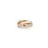 Cartier Trinity small model ring in 3 golds and diamonds - 360 thumbnail