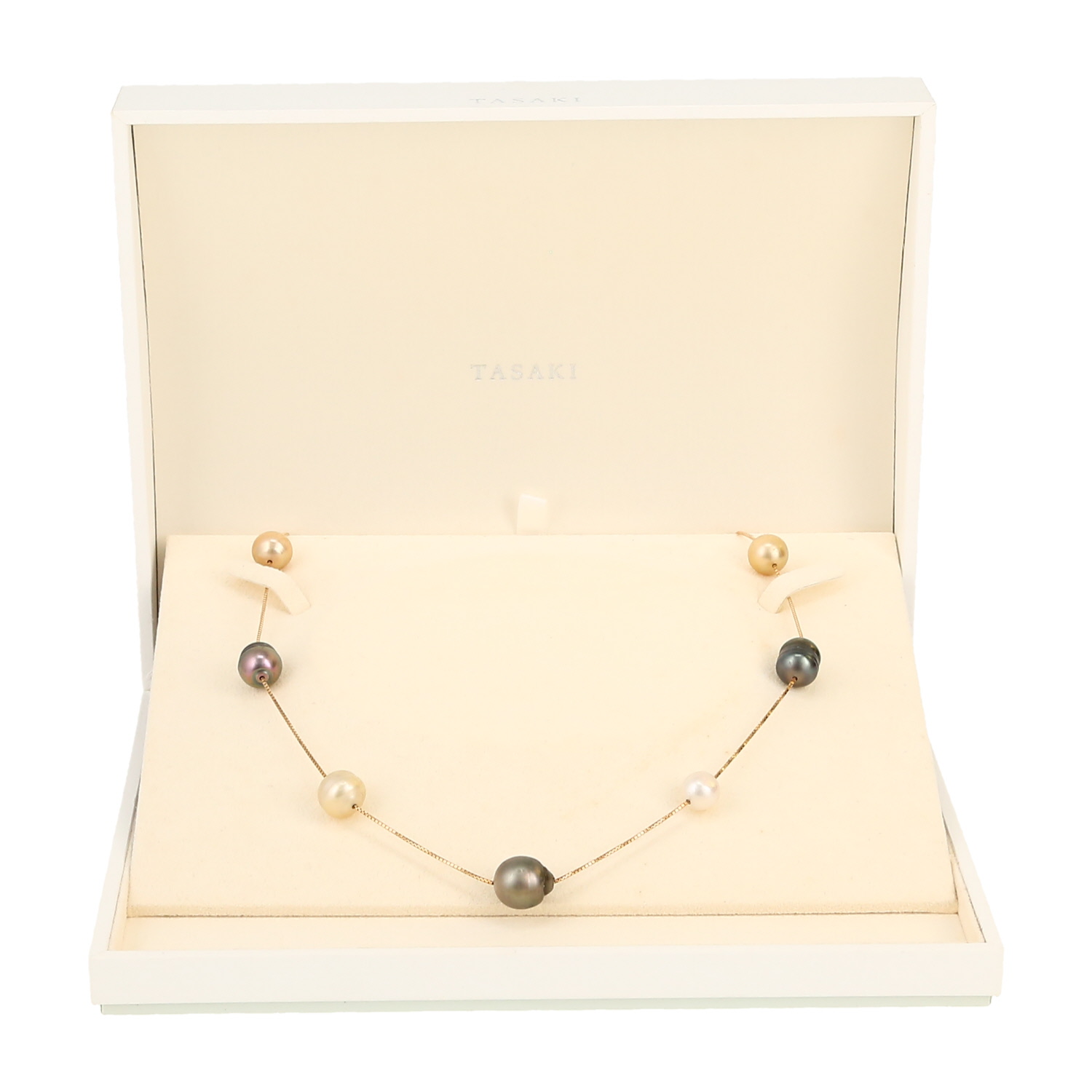 Tasaki  necklace in yellow gold and pearls - Detail D2