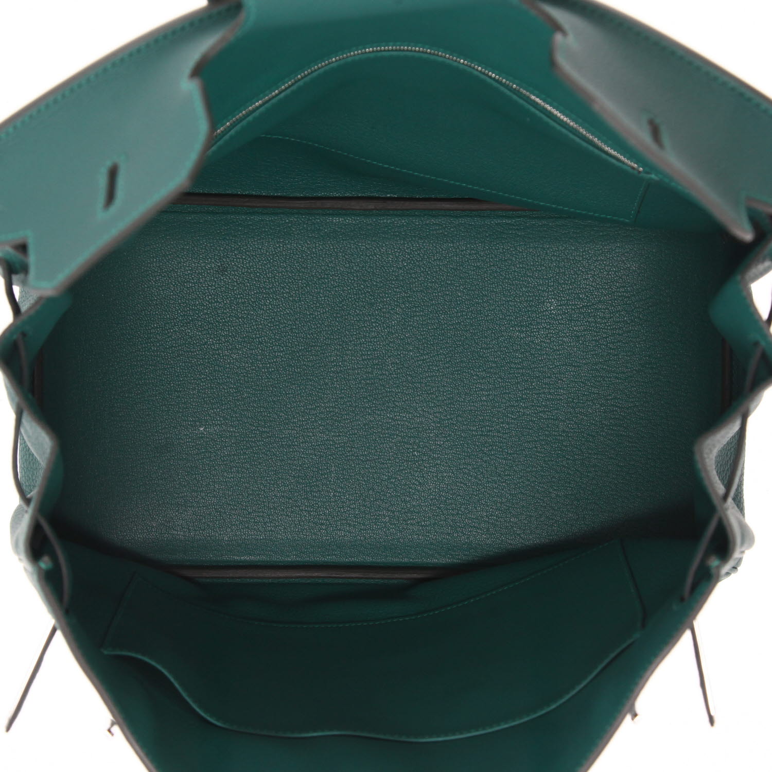 Sac à main Hermès  Birkin 35 cm en cuir togo vert-malachite - Detail D3
