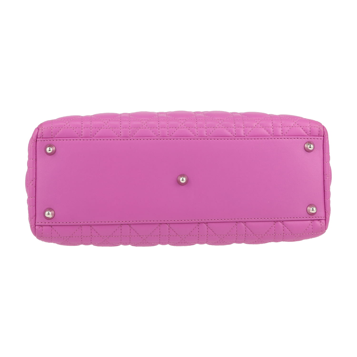 Dior Lady Dior large handbag in pink cannage leather - Detail D1