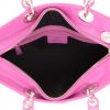 Dior  Lady Dior large model  handbag  in pink leather cannage - Detail D3 thumbnail