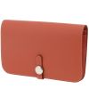 Hermès  Dogon wallet  in orange leather taurillon clémence - 00pp thumbnail