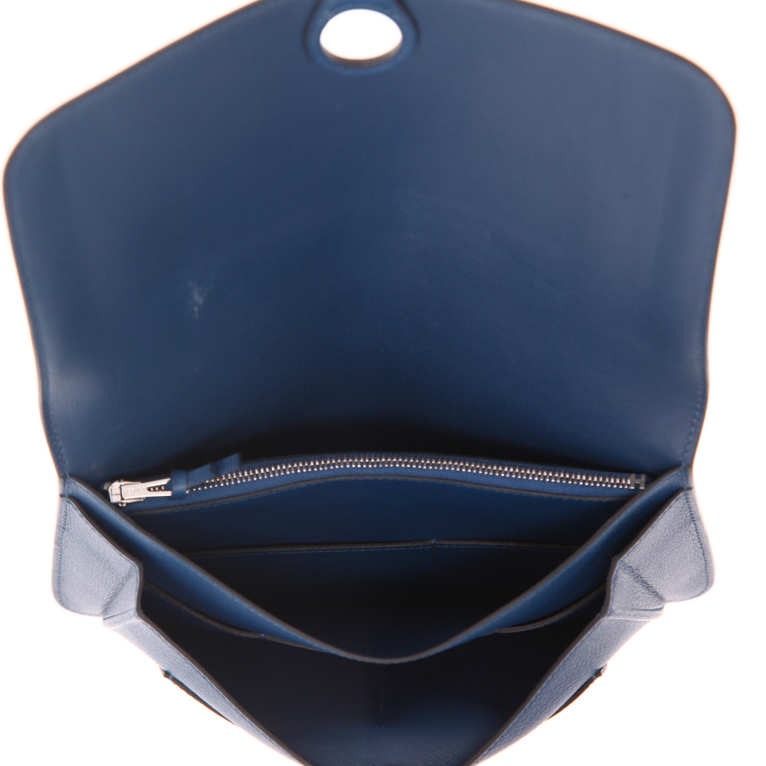 Billetera Hermès  Dogon en cuero togo azul - Detail D3