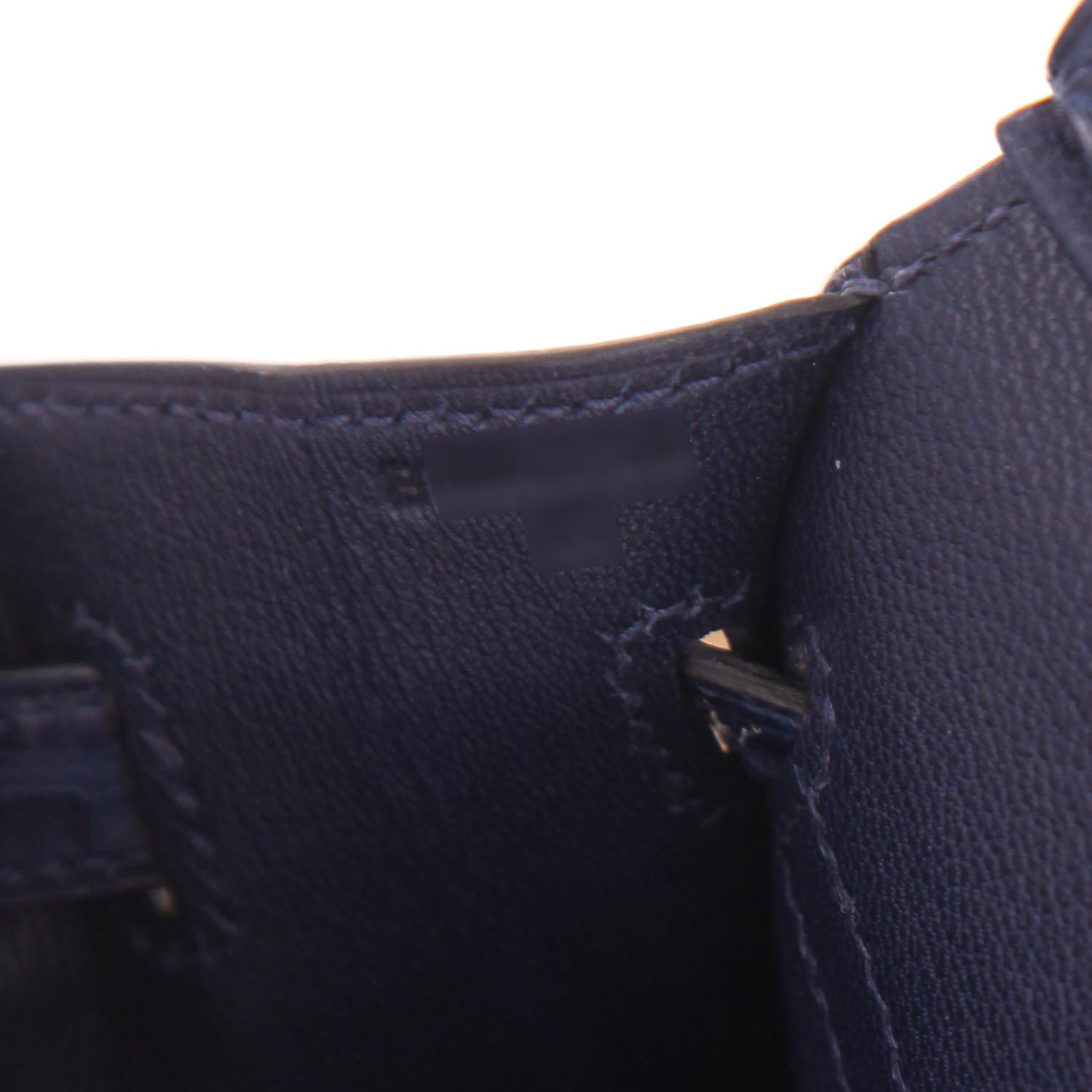 Hermès Birkin sellier 25 cm handbag  in Sapphire Blue mat alligator - Detail D4