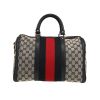 Gucci   handbag  in beige and blue "sûpreme GG" canvas  and blue leather - 360 thumbnail