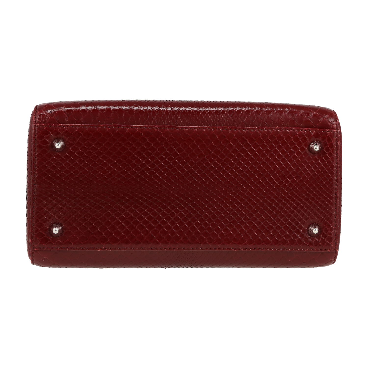 Dior  Lady Dior handbag  in burgundy snake - Detail D1