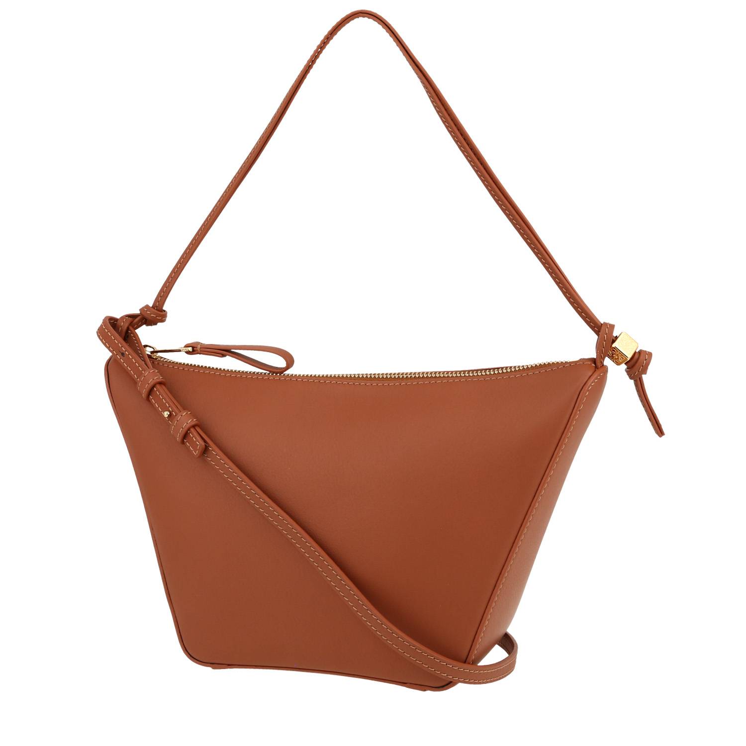 Loewe Hammock shoulder bag in gold leather