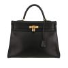 Hermès  Kelly 35 cm handbag  in black box leather - 360 thumbnail