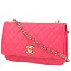 Chanel  Wallet on Chain shoulder bag  in pink quilted leather - 00pp thumbnail