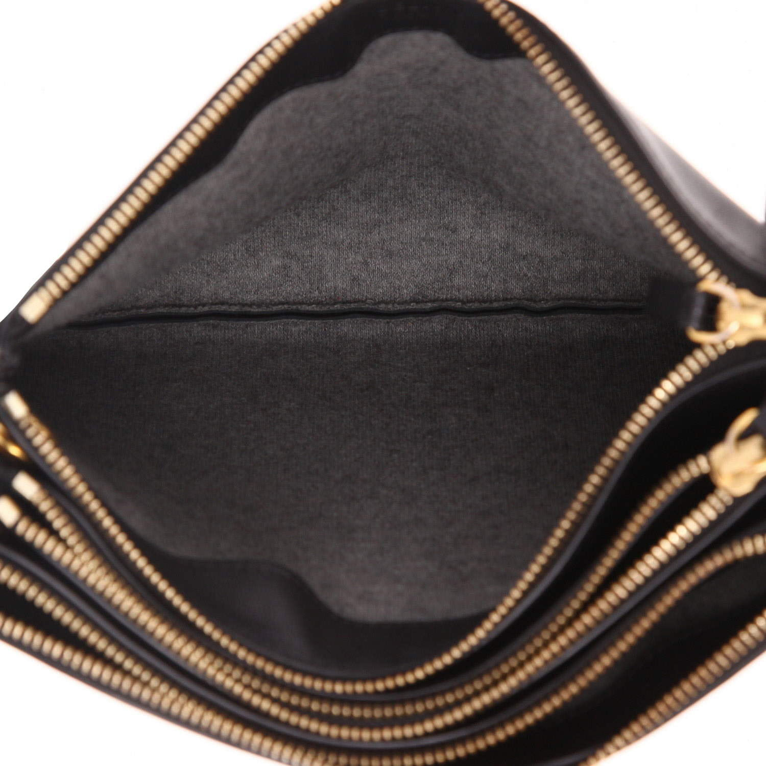 Celine  Trio shoulder bag  in black leather - Detail D5