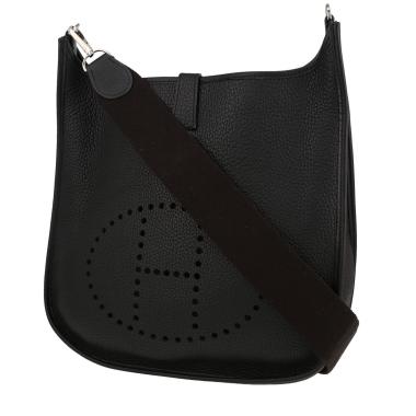 Hermès  Evelyne shoulder bag  in black togo leather